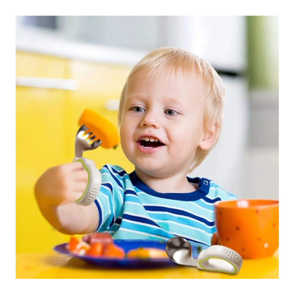 Set tenedor y cuchara de bebe rosa