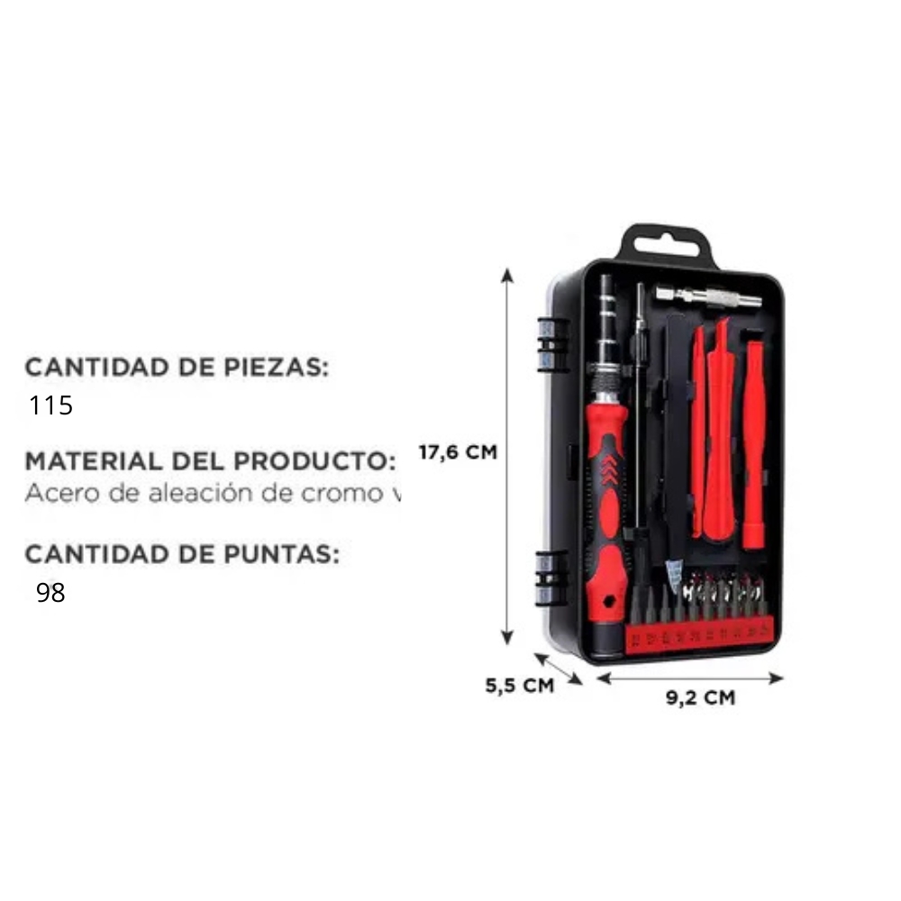 Destornilladores 115 en 1